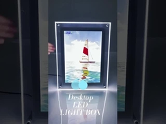 맑은 결정 사진 프레임 테이블 서있는 조명 메뉴 a4 LED 프레임