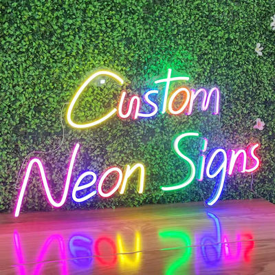 주문 웨딩 파티 LED 네온 표지판 6mm 8mm 10mm RGB 백보드 타입 상업 네온 표지판 온라인 제조