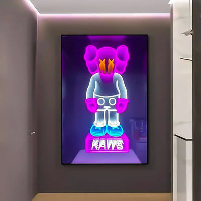 주문 사용자 정의 3D 거울 네온 표지 파티 장식 다채색 RGB LED 네온 온라인 제조