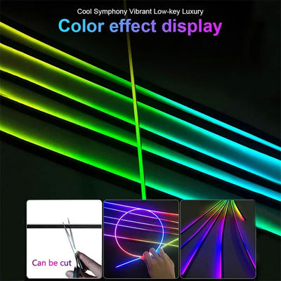 주문 18 In 1 오토 앰비언트 라이트 네온 스트립 96MHz RGB 자동차 대기 조명 온라인 제조