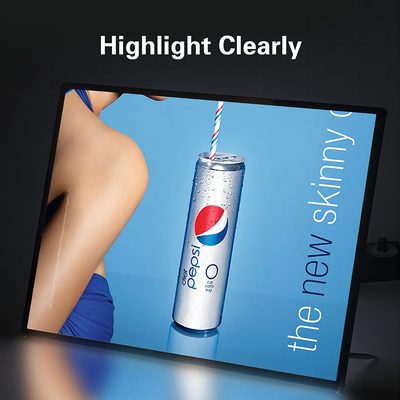 주문 초얇은 유리 LED 조명 상자 고화질 LED 조명 상자 온라인 제조