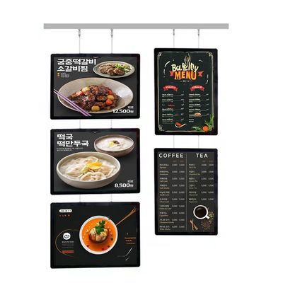 자석 A4 부동산 에이전트 매달아 아크릴 LED 광고 라이트 박스