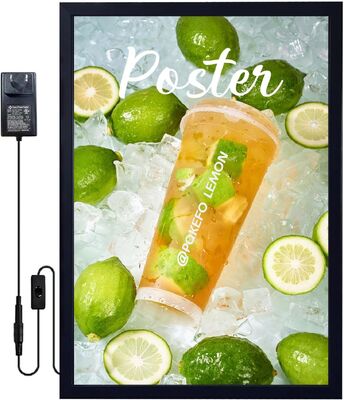 내구성 있는 알루미늄 프레임 LED 영화 포스터 프레임과 초 얇은 18mm 디자인 및 안전 UL / cUL 광고 라이트 박스